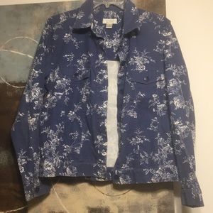 Denim floral shirt